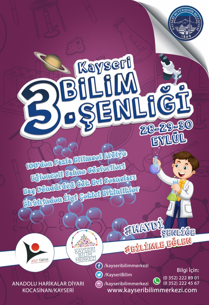 Kayseri Bilim Şenliği Başlıyor